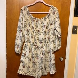 Charlotte Russe Floral Romper XL